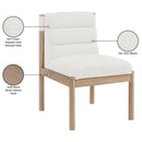  Meridian Eloura Cream Linen Textured Fabric Upholstered Dining Chair IMAGE 8
