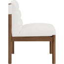  Color_Cream -- Eloura Cream Linen Textured Fabric Upholstered Dining Chair IMAGE 3