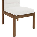  Color_Cream -- Eloura Cream Linen Textured Fabric Upholstered Dining Chair IMAGE 6