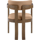  Meridian Lavrin Cognac Vegan Leather Upholstered Dining Arm Chair IMAGE 5