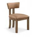  Meridian Lavrin Cognac Vegan Leather Upholstered Dining Side Chair IMAGE 1
