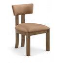  Meridian Lavrin Cognac Vegan Leather Upholstered Dining Side Chair IMAGE 1