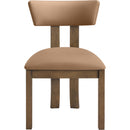  Meridian Lavrin Cognac Vegan Leather Upholstered Dining Side Chair IMAGE 3
