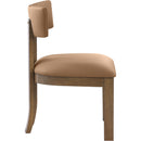  Meridian Lavrin Cognac Vegan Leather Upholstered Dining Side Chair IMAGE 4