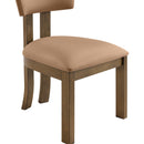  Meridian Lavrin Cognac Vegan Leather Upholstered Dining Side Chair IMAGE 6