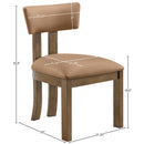  Meridian Lavrin Cognac Vegan Leather Upholstered Dining Side Chair IMAGE 8