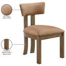  Meridian Lavrin Cognac Vegan Leather Upholstered Dining Side Chair IMAGE 9