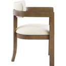  Meridian Lavrin Cream Vegan Leather Upholstered Dining Arm Chair IMAGE 4