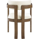  Meridian Lavrin Cream Vegan Leather Upholstered Dining Arm Chair IMAGE 5