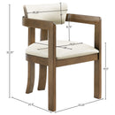  Color_Cream -- Lavrin Cream Vegan Leather Upholstered Dining Arm Chair IMAGE 8