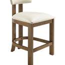  Color_Cream -- Lavrin Cream Vegan Leather Upholstered Counter Stool IMAGE 6