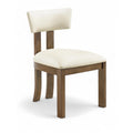  Color_Cream -- Lavrin Cream Vegan Leather Upholstered Dining Side Chair IMAGE 1