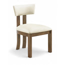  Color_Cream -- Lavrin Cream Vegan Leather Upholstered Dining Side Chair IMAGE 1