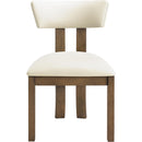  Meridian Lavrin Cream Vegan Leather Upholstered Dining Side Chair IMAGE 2
