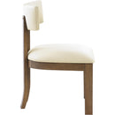  Color_Cream -- Lavrin Cream Vegan Leather Upholstered Dining Side Chair IMAGE 4