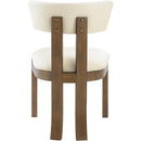  Color_Cream -- Lavrin Cream Vegan Leather Upholstered Dining Side Chair IMAGE 5