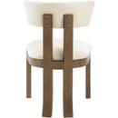  Meridian Lavrin Cream Vegan Leather Upholstered Dining Side Chair IMAGE 5