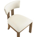  Color_Cream -- Lavrin Cream Vegan Leather Upholstered Dining Side Chair IMAGE 7
