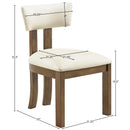  Color_Cream -- Lavrin Cream Vegan Leather Upholstered Dining Side Chair IMAGE 8