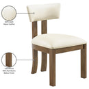  Color_Cream -- Lavrin Cream Vegan Leather Upholstered Dining Side Chair IMAGE 9