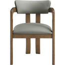  Color_Olive -- Lavrin Olive Vegan Leather Upholstered Dining Arm Chair IMAGE 2