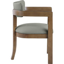  Meridian Lavrin Olive Vegan Leather Upholstered Dining Arm Chair IMAGE 4