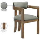  Meridian Lavrin Olive Vegan Leather Upholstered Dining Arm Chair IMAGE 9