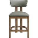  Color_Olive -- Lavrin Olive Vegan Leather Upholstered Counter Stool IMAGE 3