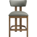  Meridian Lavrin Olive Vegan Leather Upholstered Counter Stool IMAGE 3