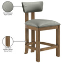  Color_Olive -- Lavrin Olive Vegan Leather Upholstered Counter Stool IMAGE 9