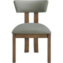  Color_Olive -- Lavrin Olive Vegan Leather Upholstered Dining Side Chair IMAGE 3