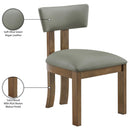  Color_Olive -- Lavrin Olive Vegan Leather Upholstered Dining Side Chair IMAGE 9