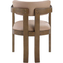  Color_Tan -- Lavrin Tan Vegan Leather Upholstered Dining Arm Chair IMAGE 5