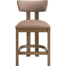  Color_Tan -- Lavrin Tan Vegan Leather Upholstered Counter Stool IMAGE 2