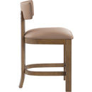  Color_Tan -- Lavrin Tan Vegan Leather Upholstered Counter Stool IMAGE 4