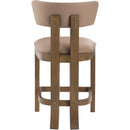  Color_Tan -- Lavrin Tan Vegan Leather Upholstered Counter Stool IMAGE 5
