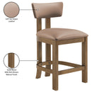  Color_Tan -- Lavrin Tan Vegan Leather Upholstered Counter Stool IMAGE 9