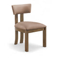  Color_Tan -- Lavrin Tan Vegan Leather Upholstered Dining Side Chair IMAGE 1