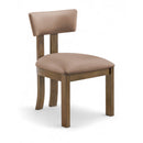  Color_Tan -- Lavrin Tan Vegan Leather Upholstered Dining Side Chair IMAGE 1