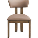  Meridian Lavrin Tan Vegan Leather Upholstered Dining Side Chair IMAGE 3
