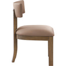  Color_Tan -- Lavrin Tan Vegan Leather Upholstered Dining Side Chair IMAGE 4