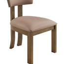  Color_Tan -- Lavrin Tan Vegan Leather Upholstered Dining Side Chair IMAGE 6