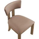  Color_Tan -- Lavrin Tan Vegan Leather Upholstered Dining Side Chair IMAGE 7