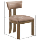  Color_Tan -- Lavrin Tan Vegan Leather Upholstered Dining Side Chair IMAGE 8