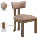  Color_Tan -- Lavrin Tan Vegan Leather Upholstered Dining Side Chair IMAGE 9