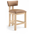  Color_Cognac -- Lavrin Cognac Vegan Leather Upholstered Counter Stool IMAGE 1
