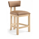  Meridian Lavrin Cognac Vegan Leather Upholstered Counter Stool IMAGE 1