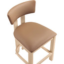  Color_Cognac -- Lavrin Cognac Vegan Leather Upholstered Counter Stool IMAGE 6