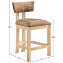  Color_Cognac -- Lavrin Cognac Vegan Leather Upholstered Counter Stool IMAGE 7