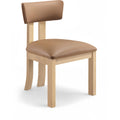  Color_Cognac -- Lavrin Cognac Vegan Leather Upholstered Dining Side Chair IMAGE 1